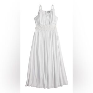 Nina Leonard white maxi dress